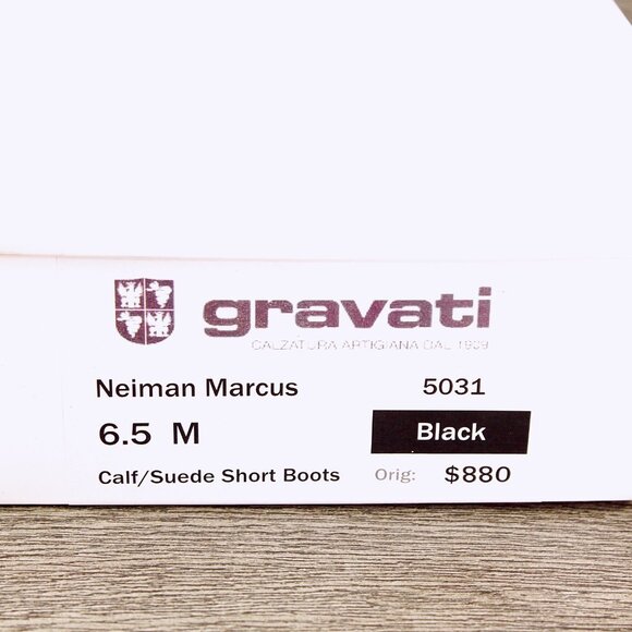 * NEW * $880 GRAVATI Neiman Marcus Women's 6.5 M Ankle Boot 5031 * add $15 Trees - Picture 13 of 15